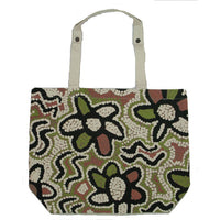 Calico Shopping Bag - Gladys Tasman Bag - Khaki