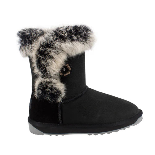Australian Made, Fur-Trim Bailey Button UGG Boot
