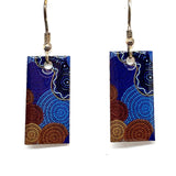 Aboriginal Art Earring - Land And Water