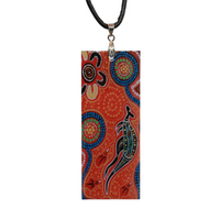 Aboriginal Art Pendant - Kangaroo Journey